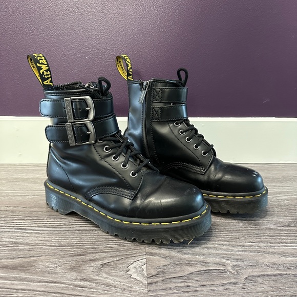 EUC Women’s Dr.Martens 1460 8-Eye Bex Buckle Boot - Black - Picture 3 of 5